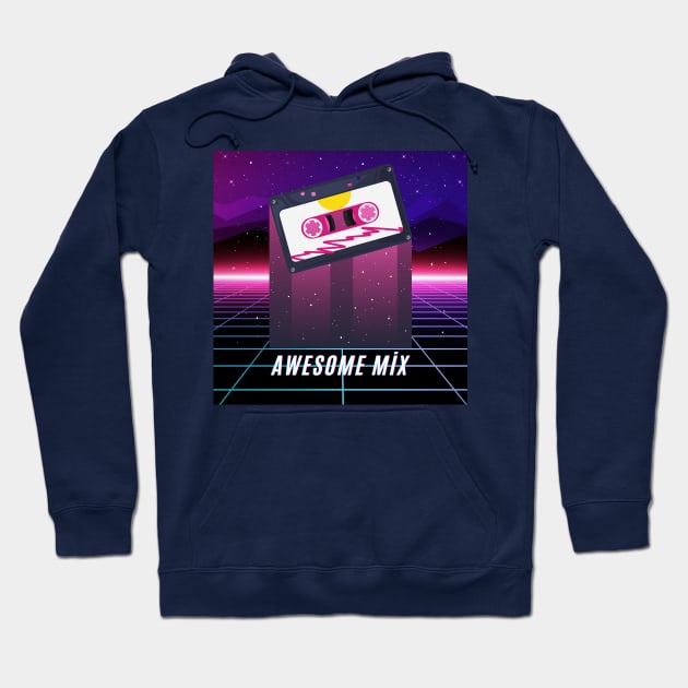 Awesome Mix Tape Cassette Hoodie by waltzart